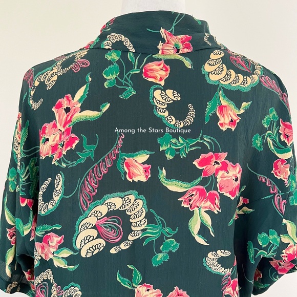 Super Rare 80s Vintage Top With Same Print as Dress ASO Phoebe Buffay in Friends - Picture 14 of 14